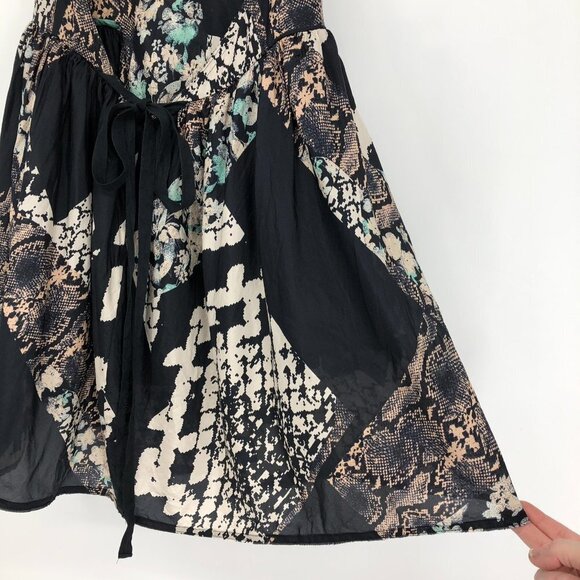 ACNE Studios Black Tan  Printed Ballerina Silk Backless Dress 2010 34 (XS) - Picture 8 of 16